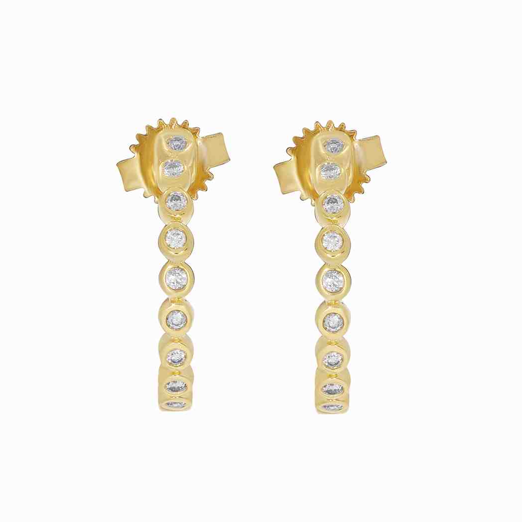 Bezel Hoop Earring ER21830A